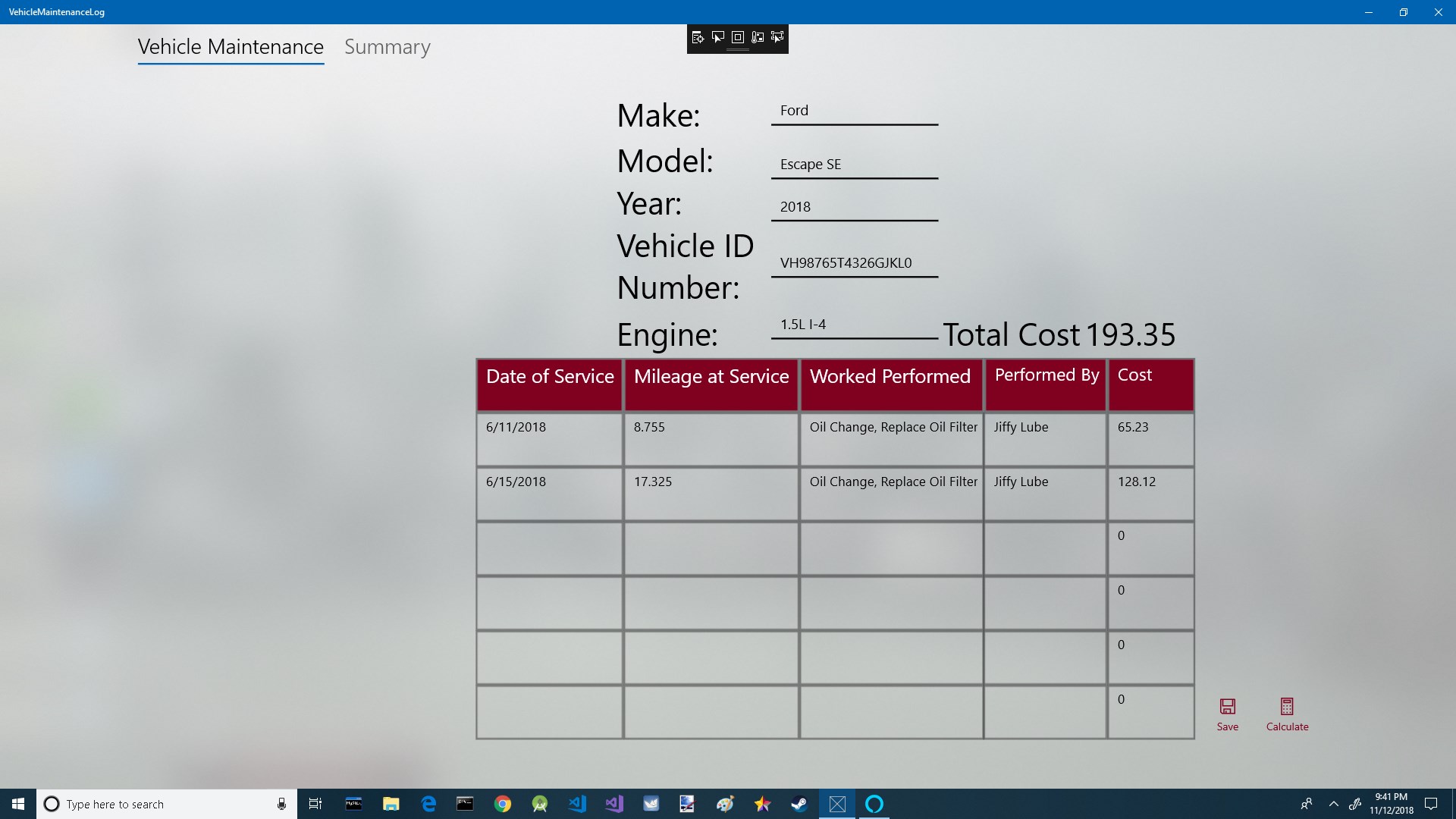 Maintenance Log Somor