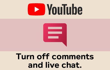 Turn Off YouTube Comments & Live Chat small promo image