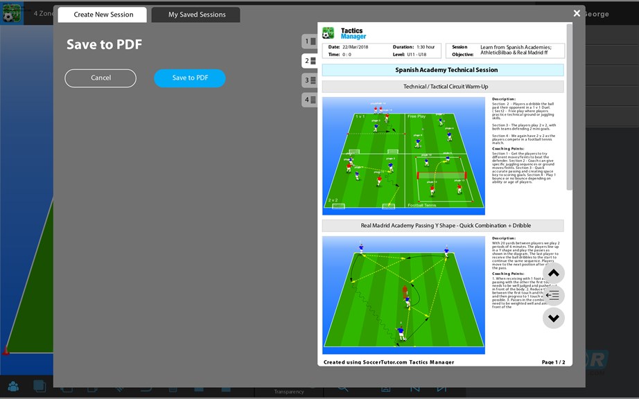 Tactics Manager Soccer Coaching Software - Create your own