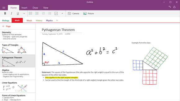 Screenshot: Type or handwrite your notes alternative to drawboard