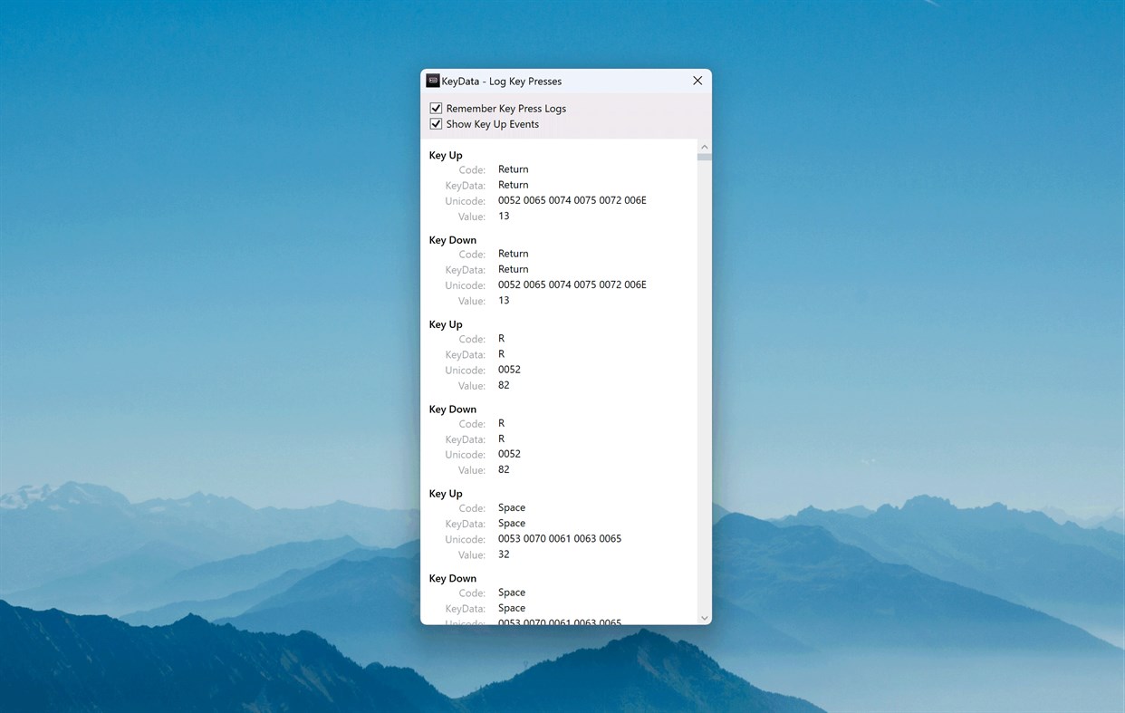 #2. Key Data - Log Key Presses (Windows) Podle: EvlarSoft LLC