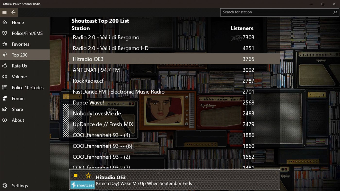 #2. Official Police Scanner Radio (Windows) By: Police Scanner Radio