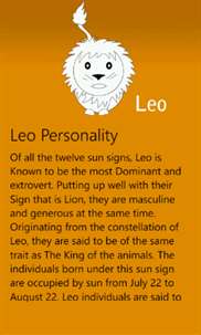 Leo Personality screenshot 2