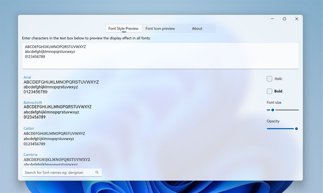 #1. FontPreview (Windows) By: Fountain