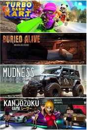 Turbo Dash Kart & Mudness Offroad & Buried Alive & Kanjozoku Game