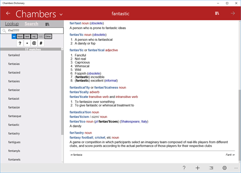 Chambers Dictionary Screenshots 2