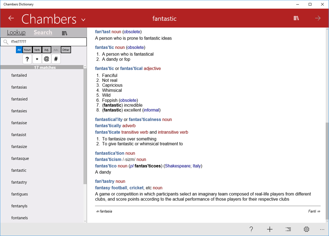 #2. Chambers Dictionary (Windows) โดย: WordWeb Software