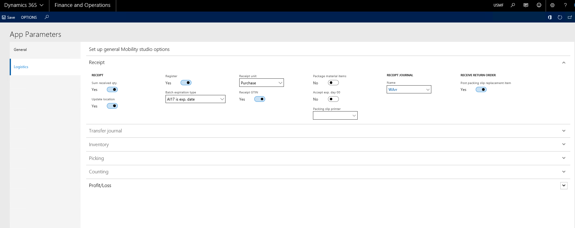 Snapshot 1 of Anywhere for Logistics Advanced