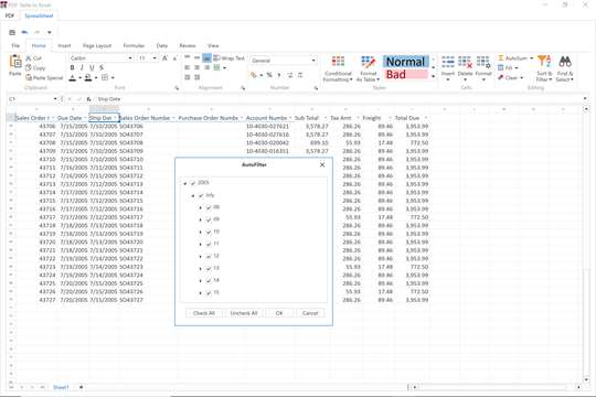PDF Table to Excel screenshot 9
