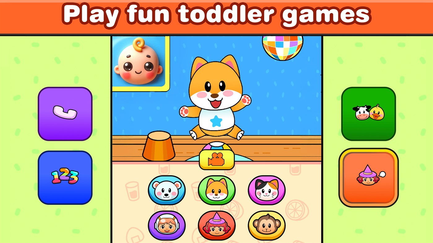 #4. Baby Phone App: Games for Babies and Toddlers (Windows) By: PLAY AND LEARN EDUCATIONAL GAMES FOR KIDS