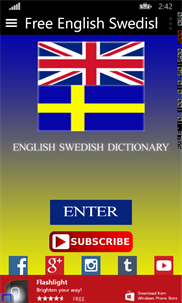 Free English Swedish Dictionary screenshot 1