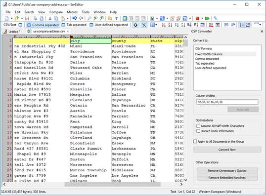 EmEditor text editor (32-bit) screenshot 2