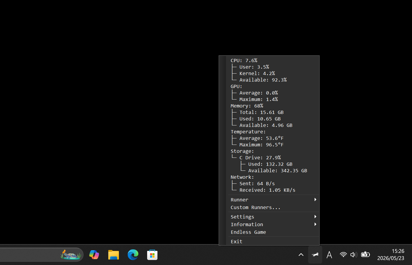 RunCat 365 screenshot