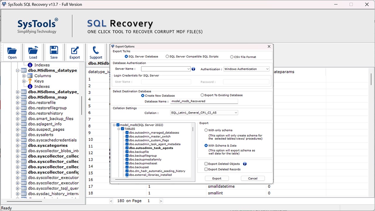 Snapshot 4 of SysTools SQL Recovery