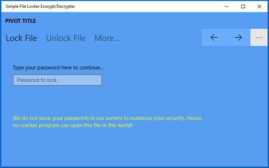 Simple File Locker Ecnrypt/Decrypter screenshot 1