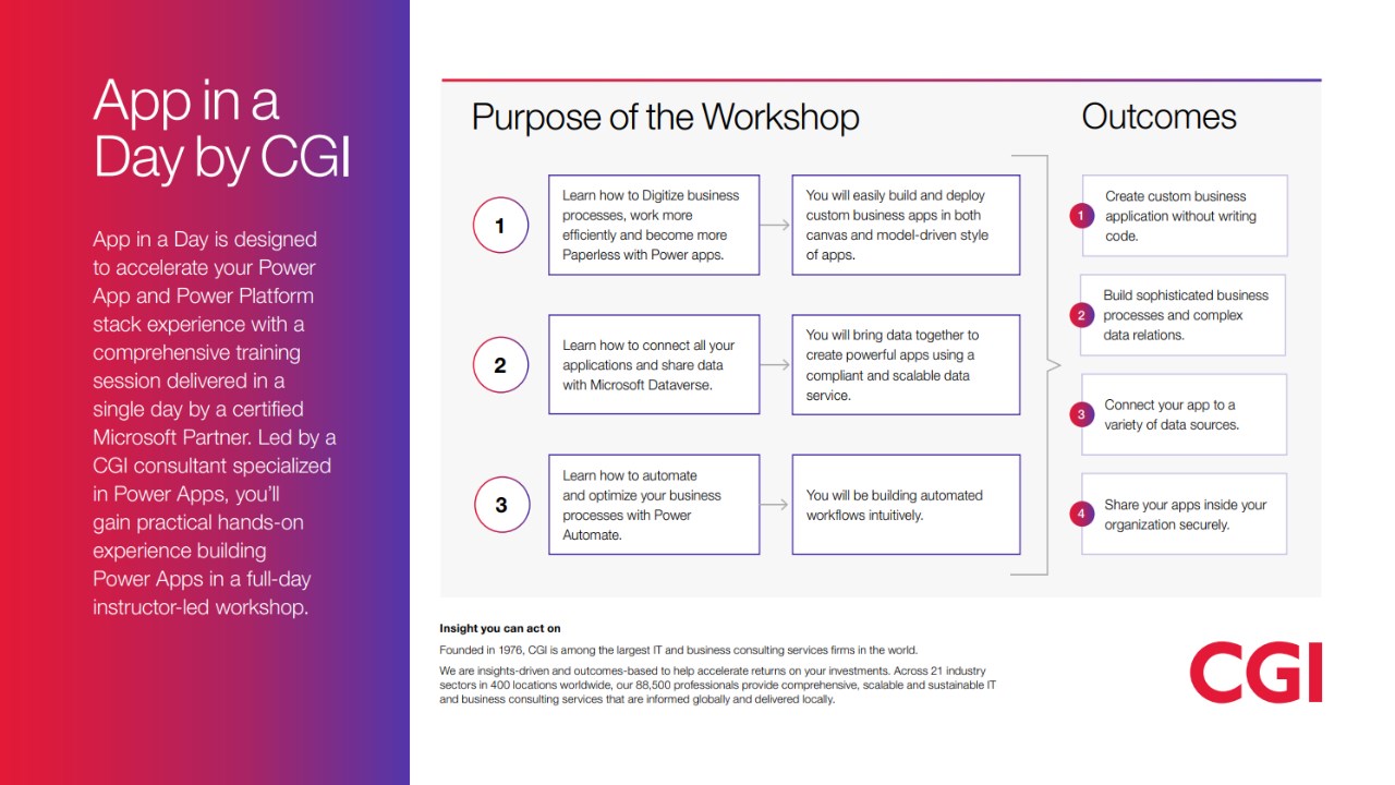 Snapshot 1 of App-in-a-Day: 1-Day Workshop
