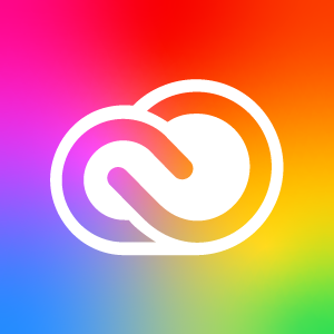 Programmas Adobe Creative Cloud for Word and PowerPoint logotips.