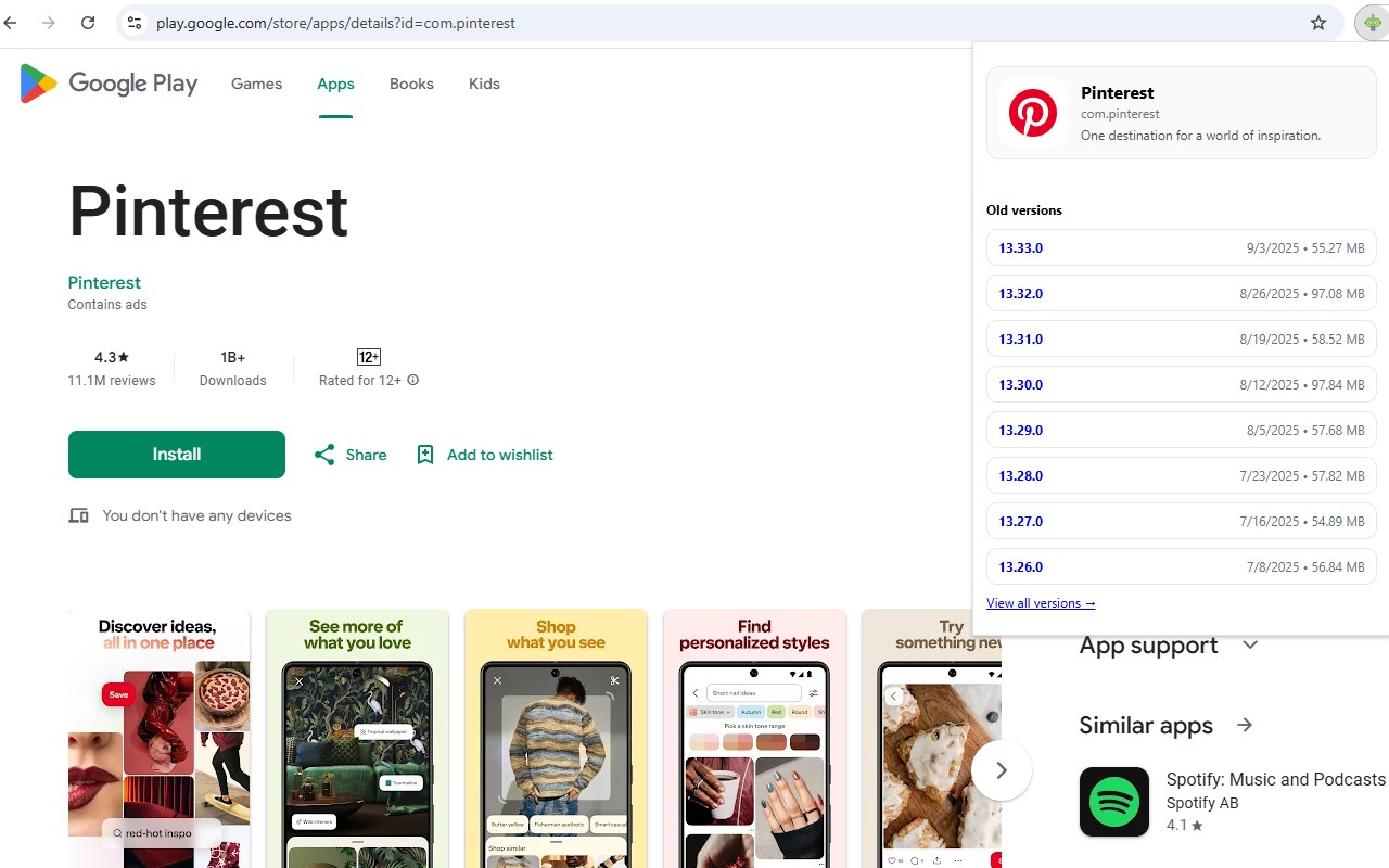 Android Apps Old Versions