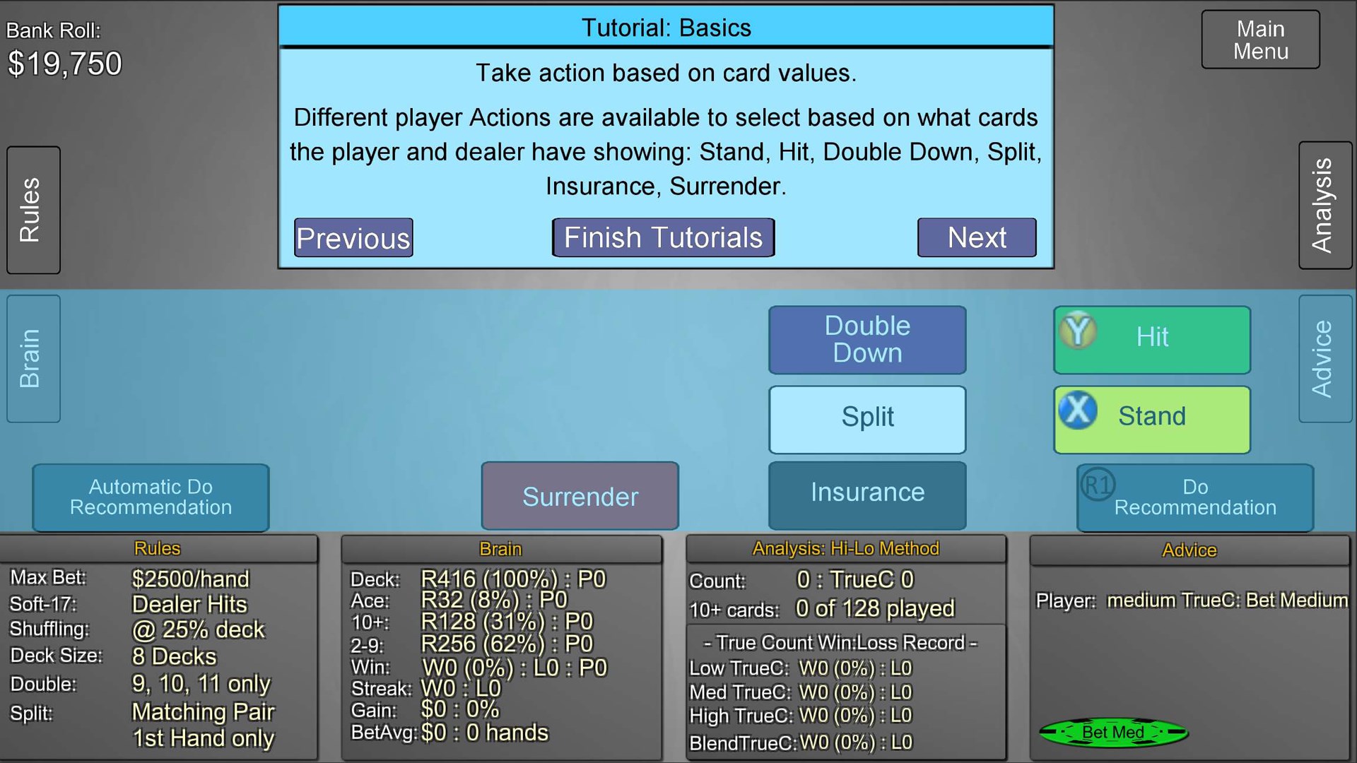 Hi-lo blackjack card counting tutorial