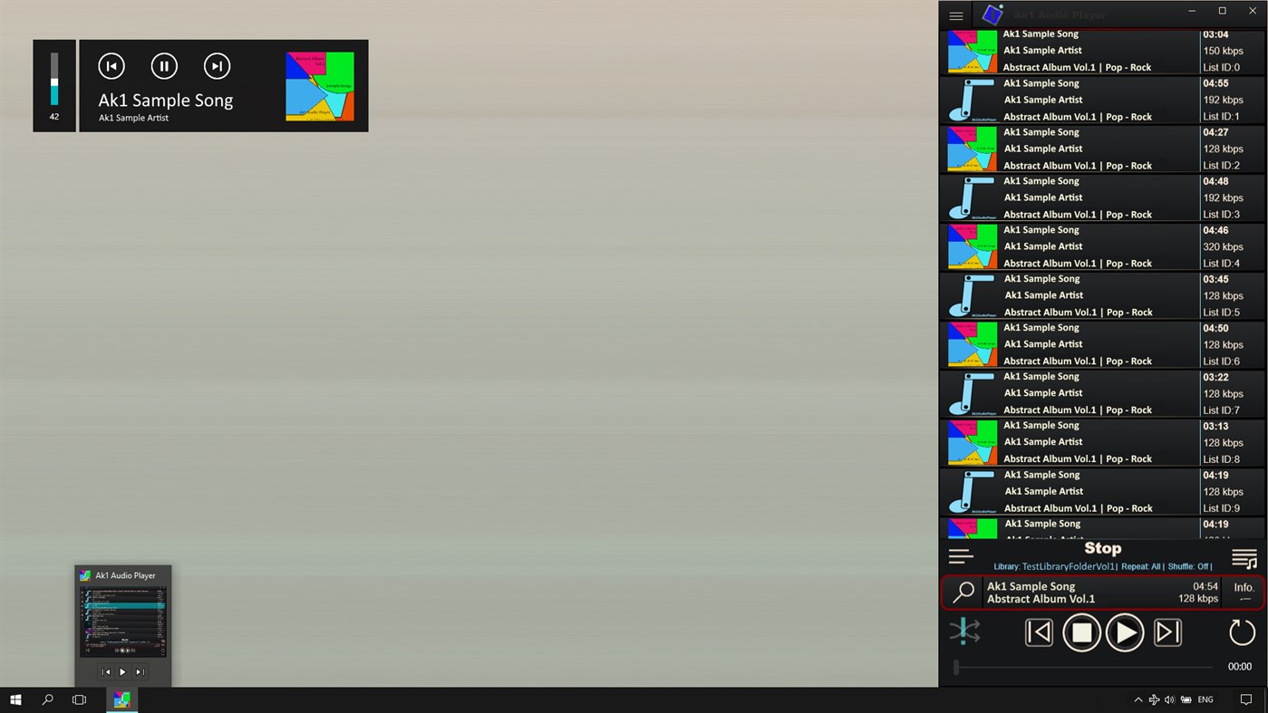 #5. Ak1 Audio Player (Windows) بواسطة: Proocloog