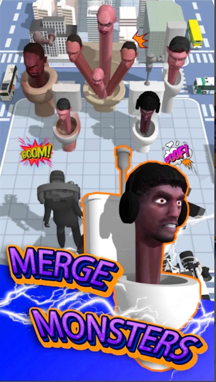 #2. Skibidi Toilet Merge Battle (Windows) Podle: Ryandev