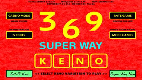 369 Super Way Keno Screenshots 1