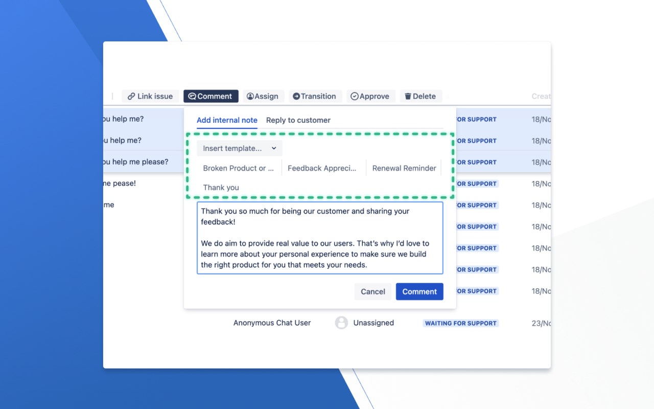 Canned Responses Pro for Jira