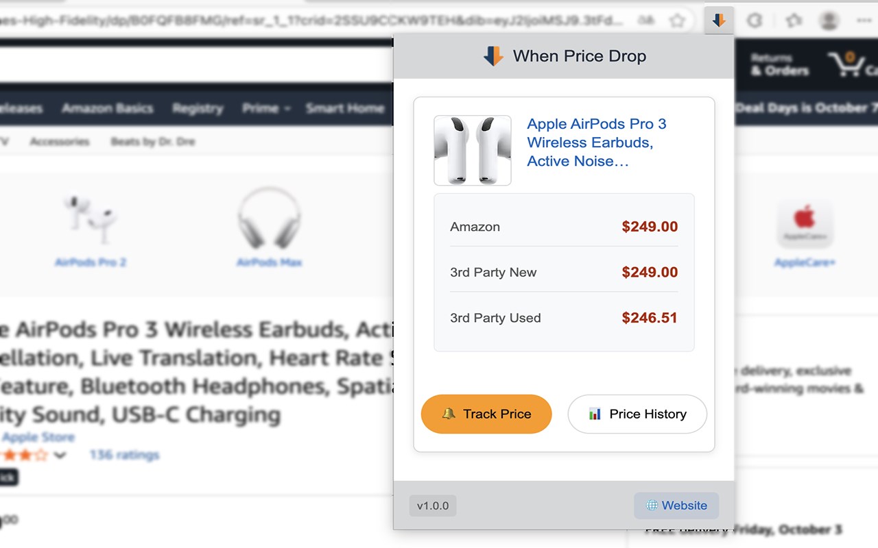 When Price Drop - Amazon Price Tracker