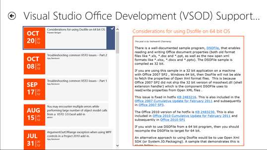 Office Developer Blogs screenshot 2