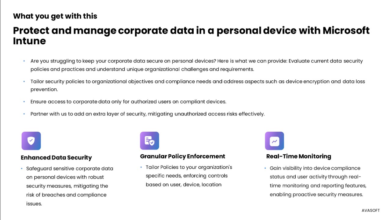 Snapshot 1 of AVAProtect 360 - Device Protection and Management Solutions by AVASOFT