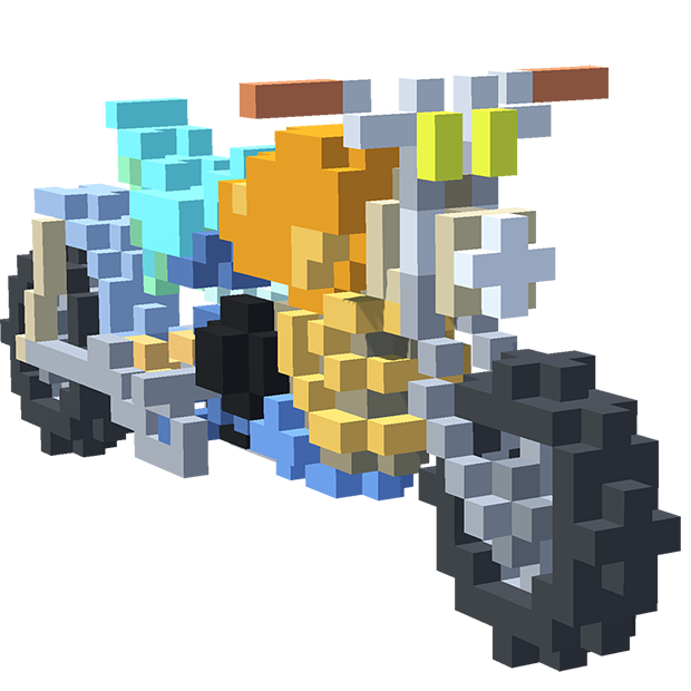 Bikes 3D Color by Number - Voxel Coloring Book