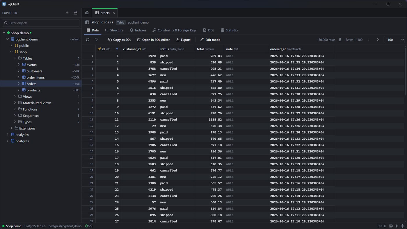 #2. PgClient (Windows) Af: GegsPapyan
