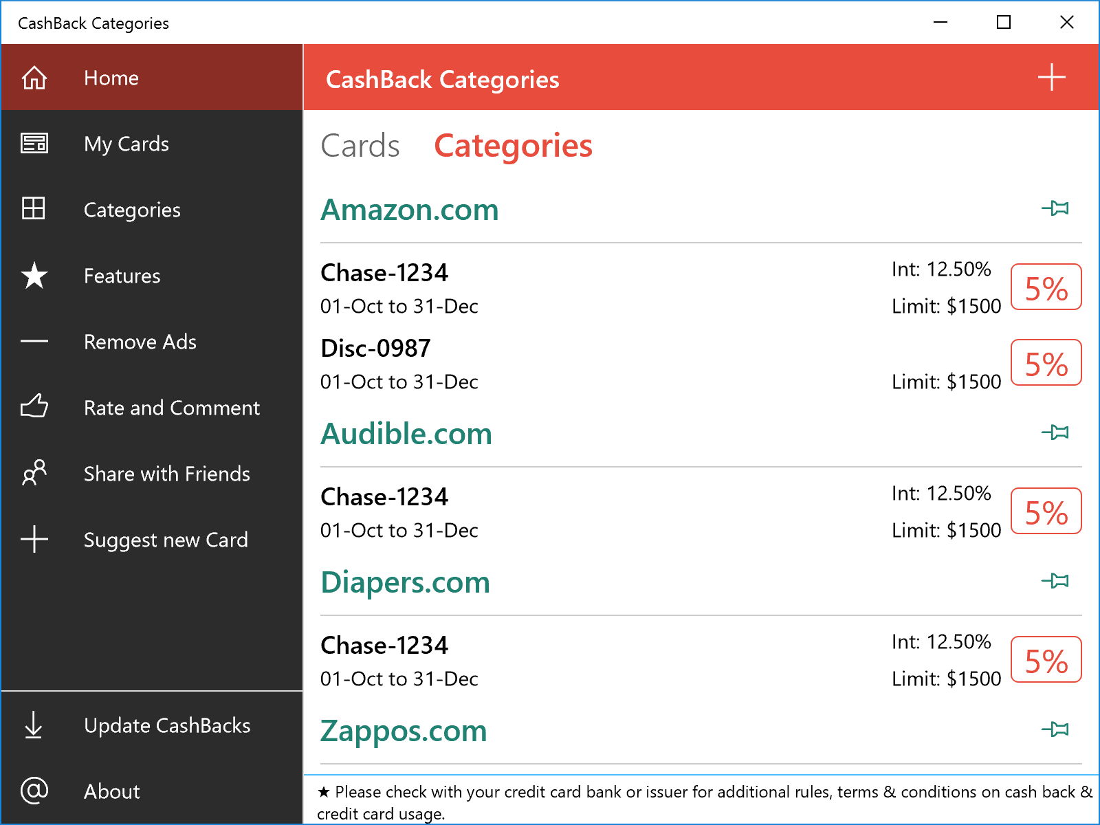 Get Cashback Categories Microsoft Store