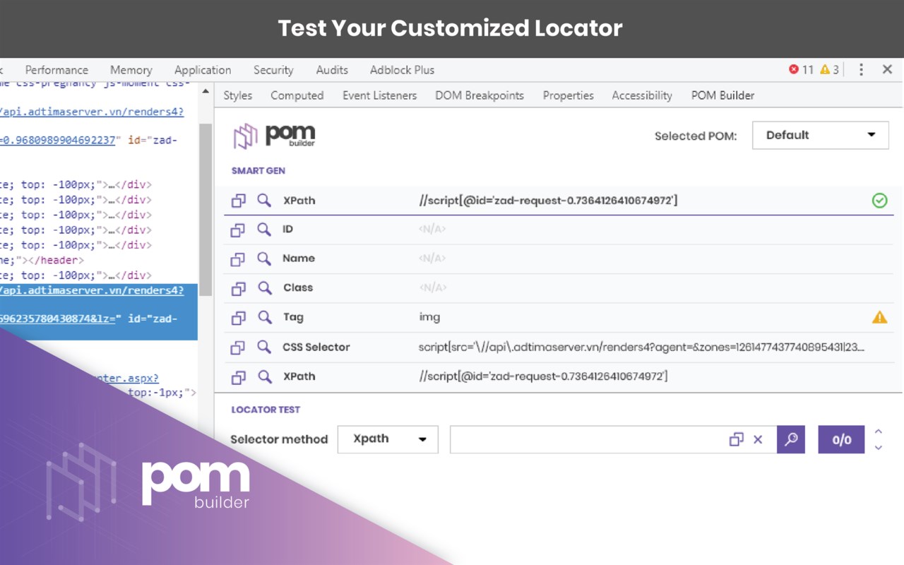 POM Builder – Auto-generate CSS/XPath Locator