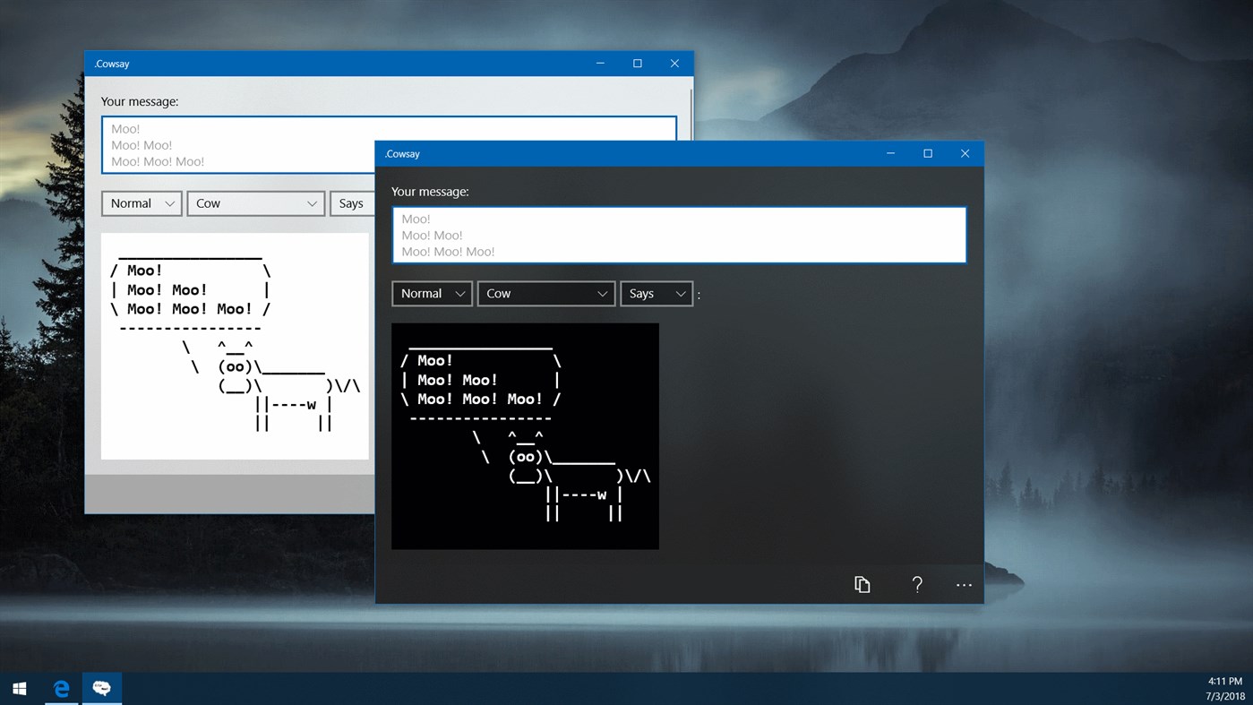 #1. .Cowsay (Windows) 由: Hereafter2
