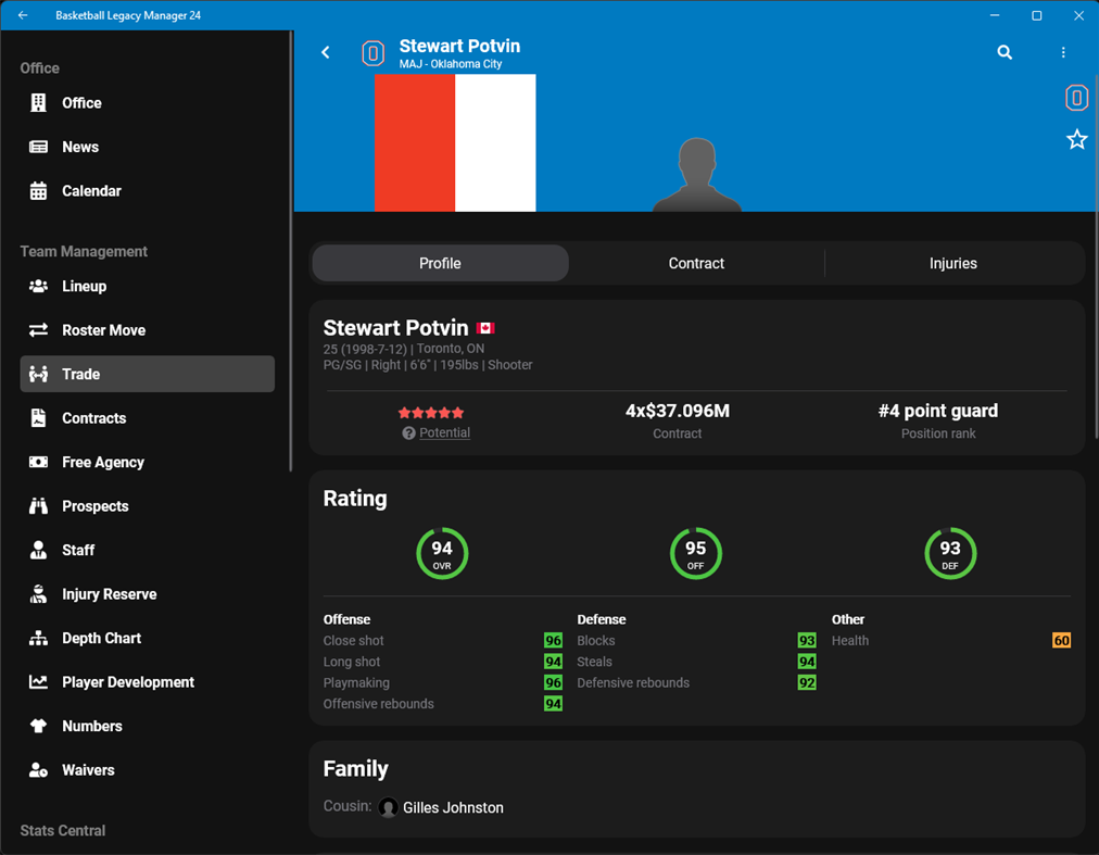 #5. Basketball Legacy Manager 24 (Windows) By: Hockey Legacy Manager