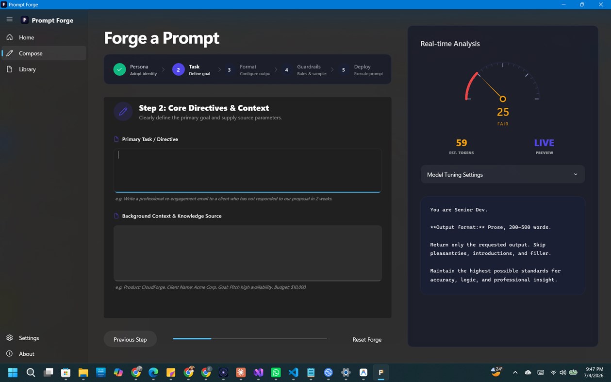 #8. Prompt Forge (Windows) Ved: Cresco Systems Labs