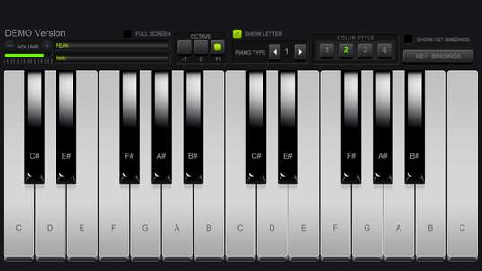 My Virtual Piano Keyboard screenshot 2