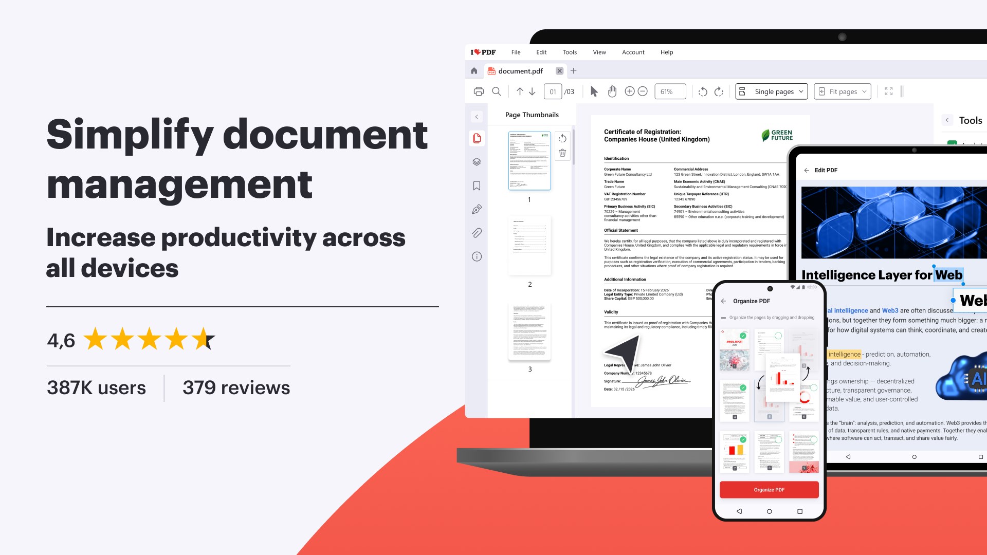 iLovePDF: PDF Reader and Editor screenshot
