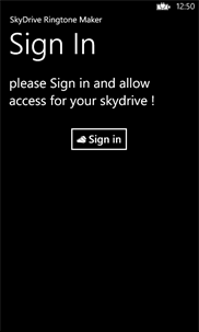 SkyDrive Ringtone Maker screenshot 1