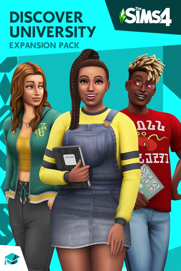 The Sims 4 Discover University Xbox Series X|S and Xbox One cover art