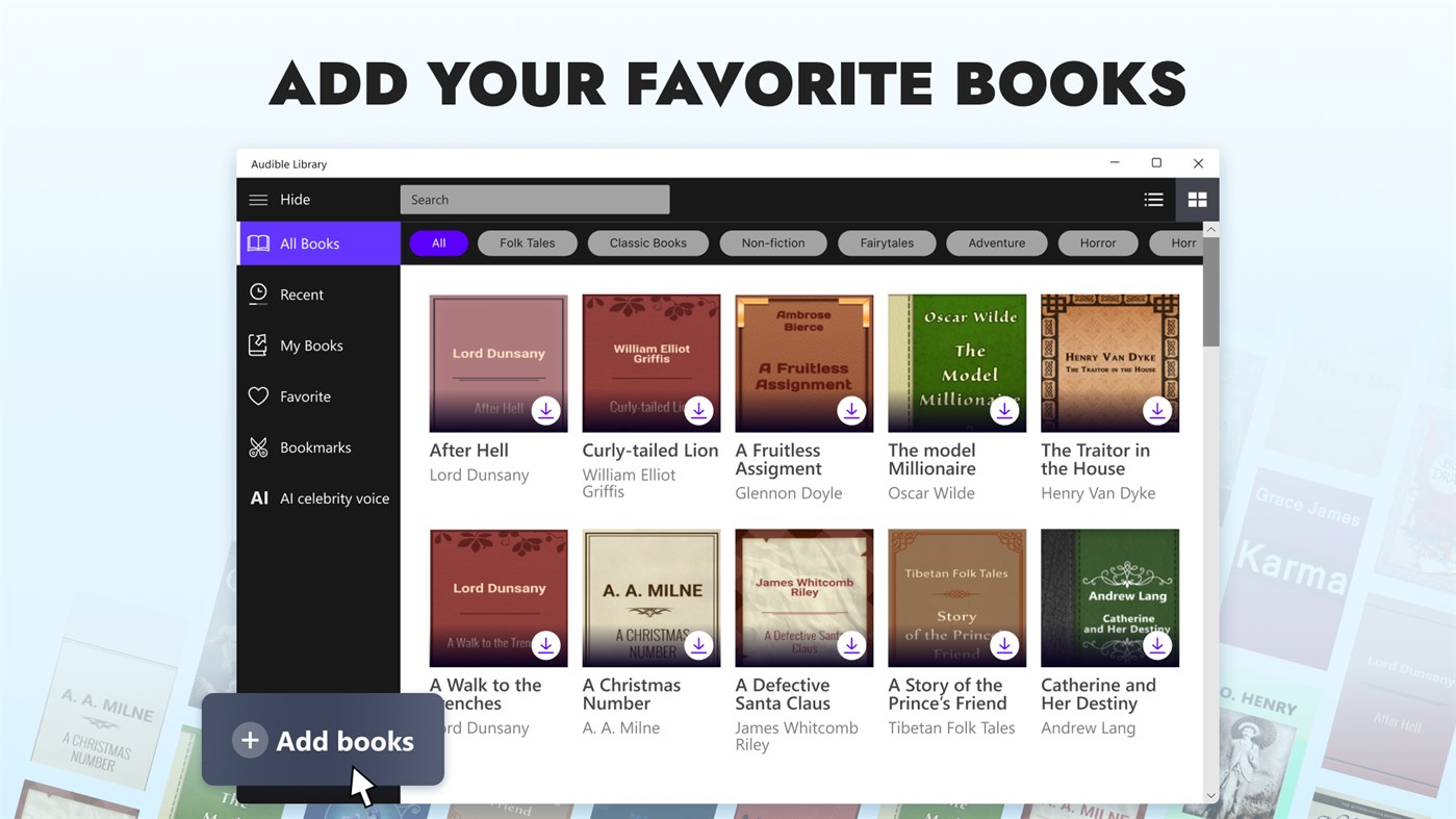 #2. Audio Books Library - Bookmate & Epub Reader (Windows) بواسطة: EcoComputers
