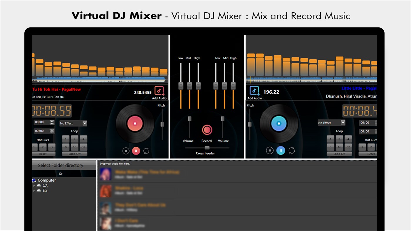 #5. Virtual DJ Mixer : Mix and Record Music (Windows) Göre: Queenloft