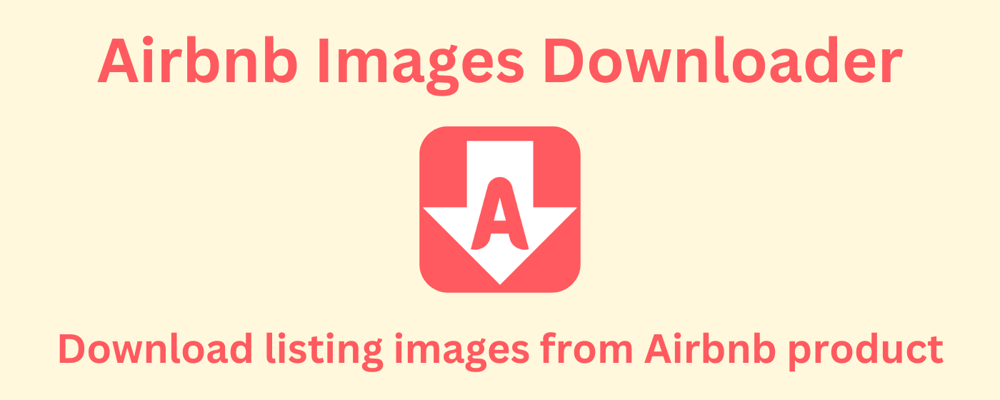 Airbnb Images Downloader marquee promo image
