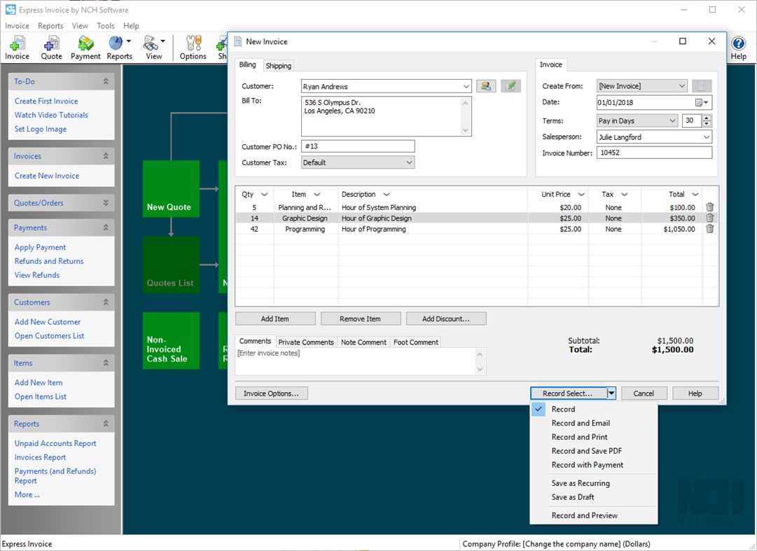 #3. Express Invoice (Windows) 由: NCH Software