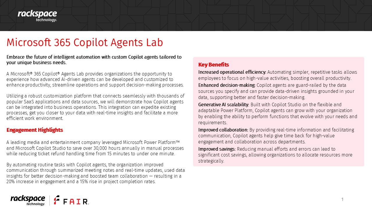 Snapshot 1 of Microsoft 365 Copilot Agents Lab