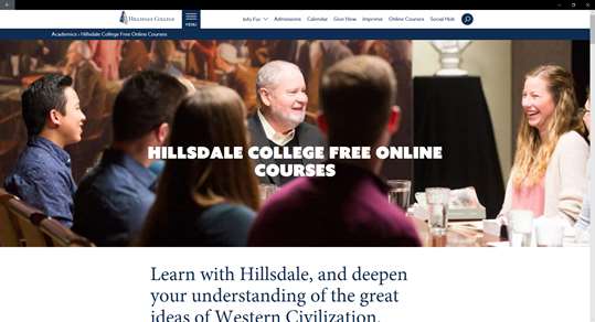 Hillsdale.edu screenshot 4