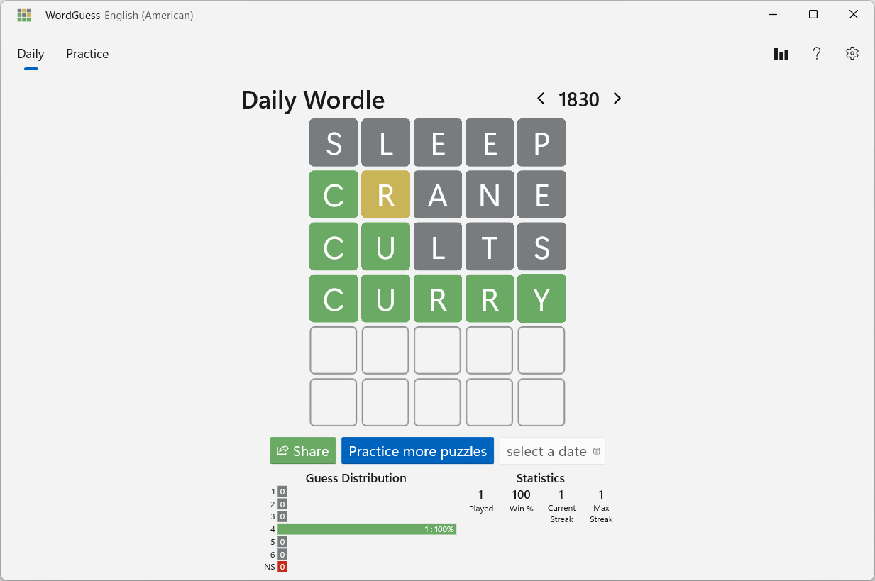 WordGuess screenshot