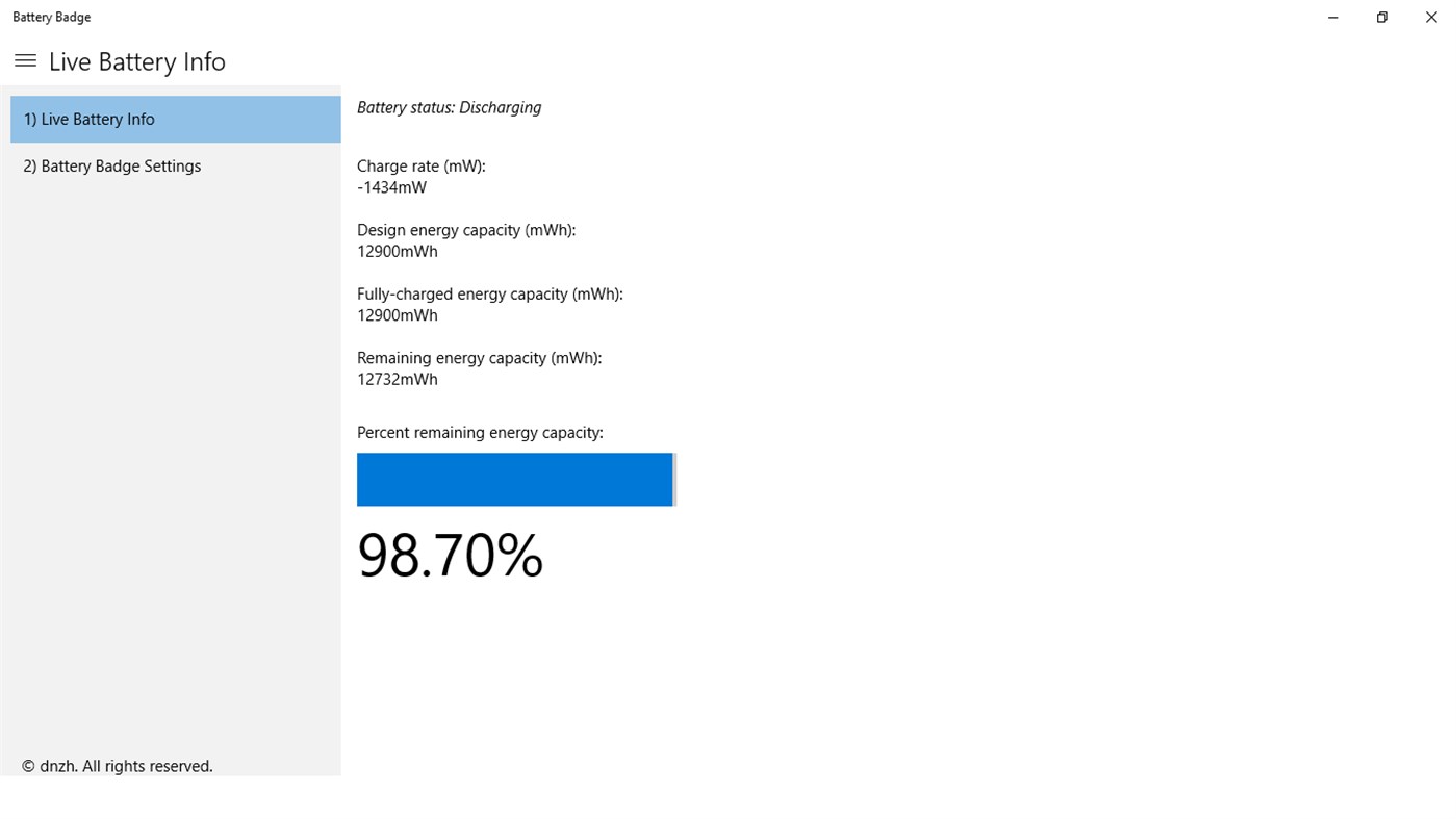 #2. Battery Badge (Windows) Av: dnzh
