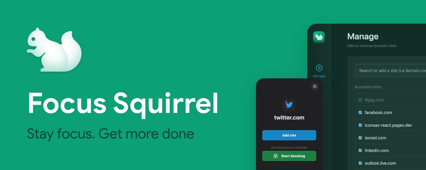 Focus Squirrel - Free Site Blocker